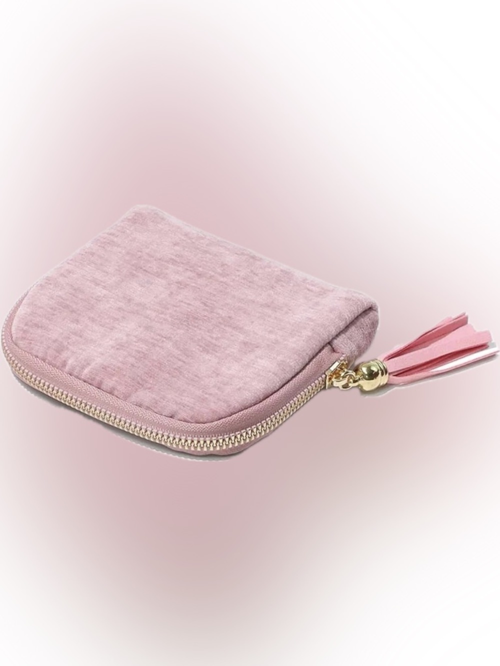 🇺🇸 Sale Women's Pink Zipper Jewelry Pouch Bag - Soft Fabric